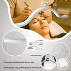 Ceiling-Mount Cloud Light Eyelash Lamp with Phone Stand