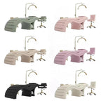 Curved Beauty Bed Combo with Towel Storage & Stool