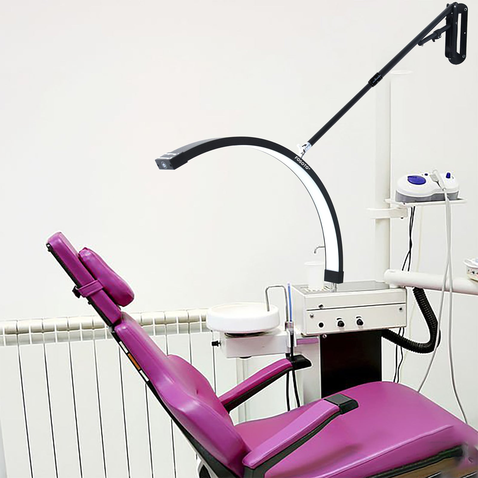 Wall Mounted Half Moon Light Manicure Lamp with Phone Stand