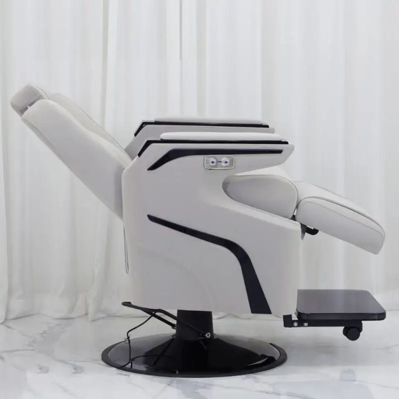 Leather Mechanical Styling & Barber Chair 360° Rotation A