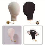 Fabric Wall-Mounted Mannequin Head Wig Display & Storage