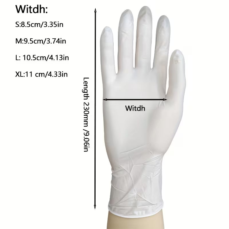 Professional Nitrile Gloves 1000 pcs - Waterproof & Dustproof (Black/White)
