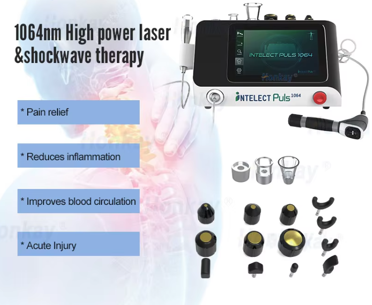 Professional 1064nm Laser & Shockwave Therapy Machine for Pain Relief & Rehabilitation