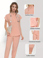 Two Piece Practical Salon/Spa Esthetician Uniform Set C