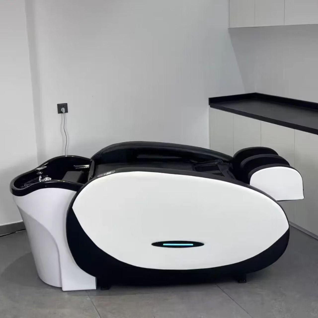 Heated Adjustable Fixed Point & Airbag Massage Shampoo/Hair Wash Chair with Bluetooth Speaker