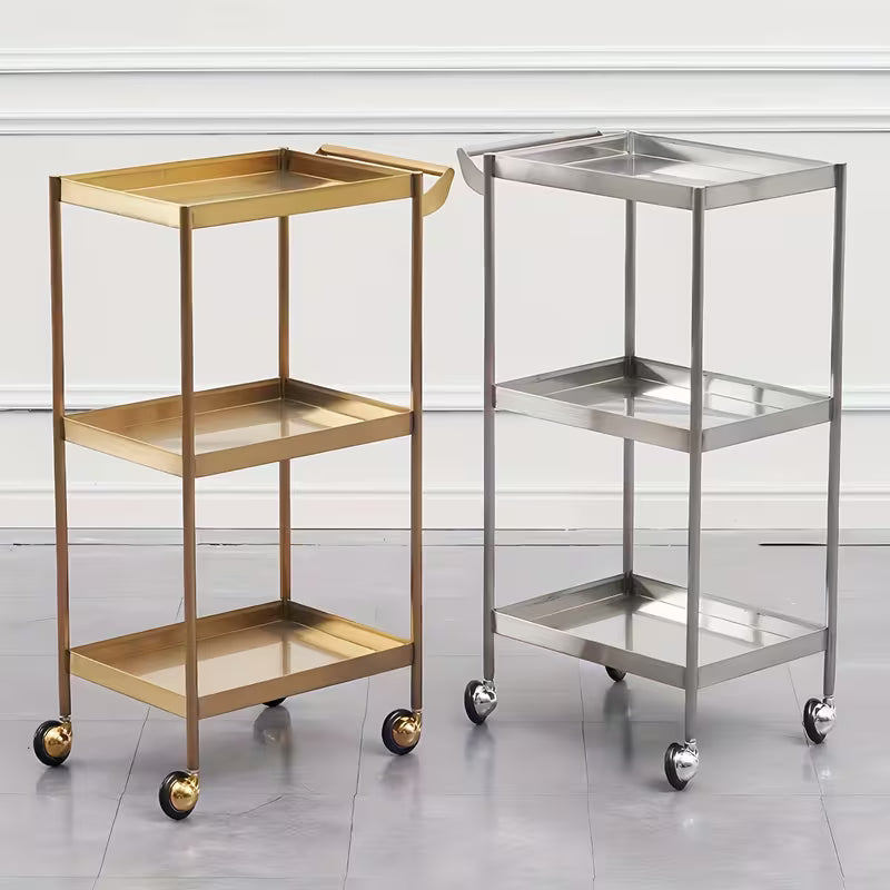 3-Tier Stainless Steel Salon/Spa Trolley with Wheels