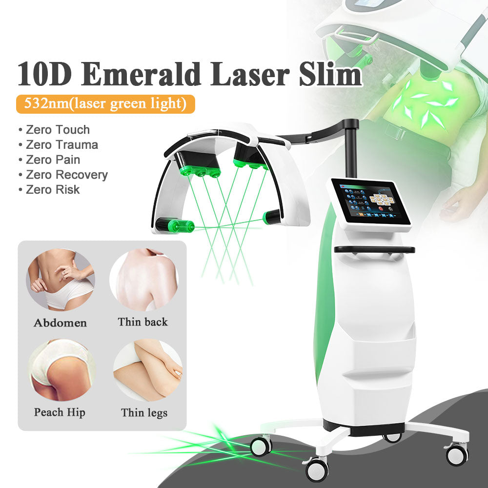 Professional 10D Emerald Laser Slim Machine for Non-Invasive Fat Reduction & Body Contouring