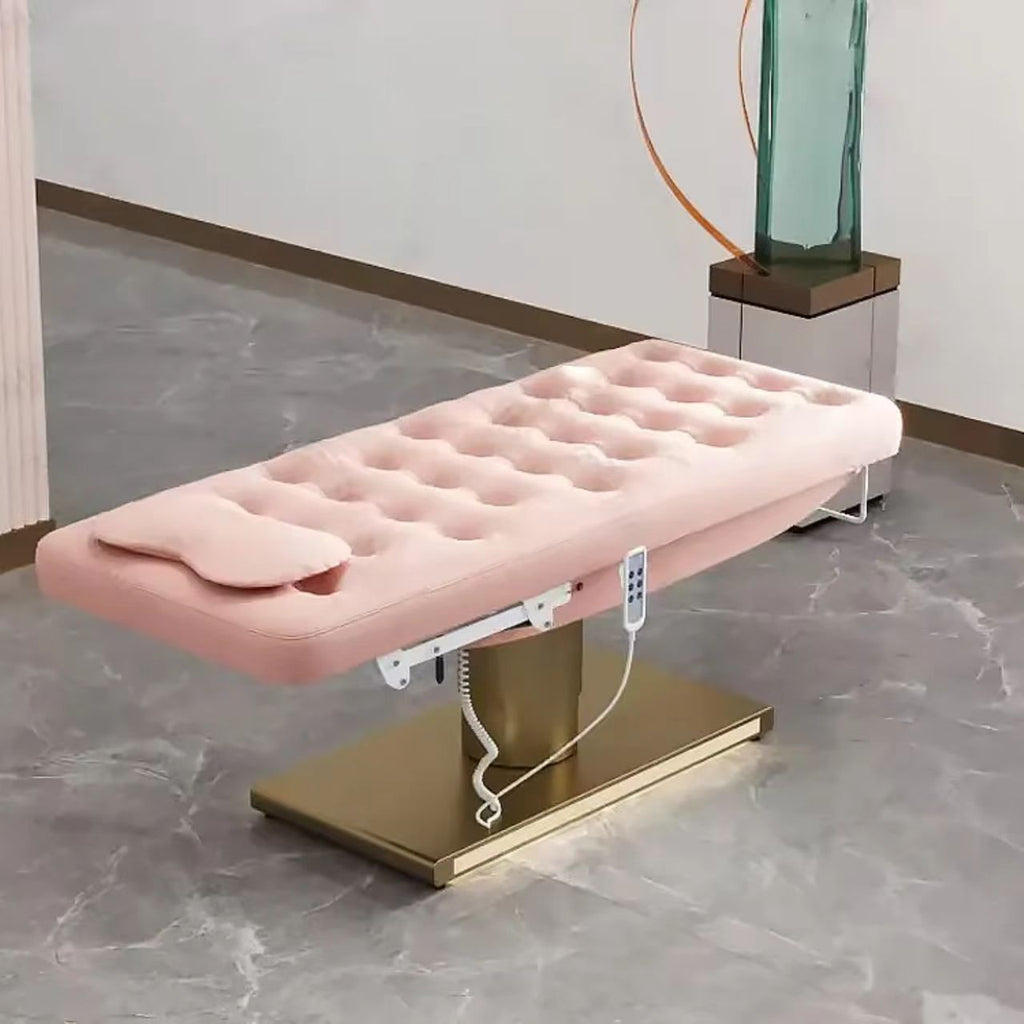 Height Adjustable Tufted Electric Beauty Bed for Lash & Waxing Treatments
