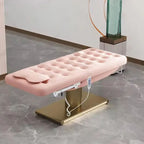 Height Adjustable Tufted Electric Beauty Bed for Lash & Waxing Treatments