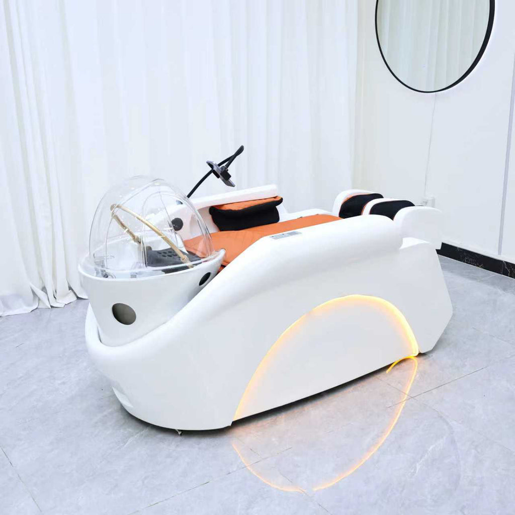 Luxury Heated Massage Shampoo Chair Bed with Phone Stand