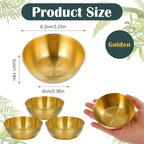 6/12/16pcs Gold Stainless Steel Estheticians Facial Mask & Mixing Bowls