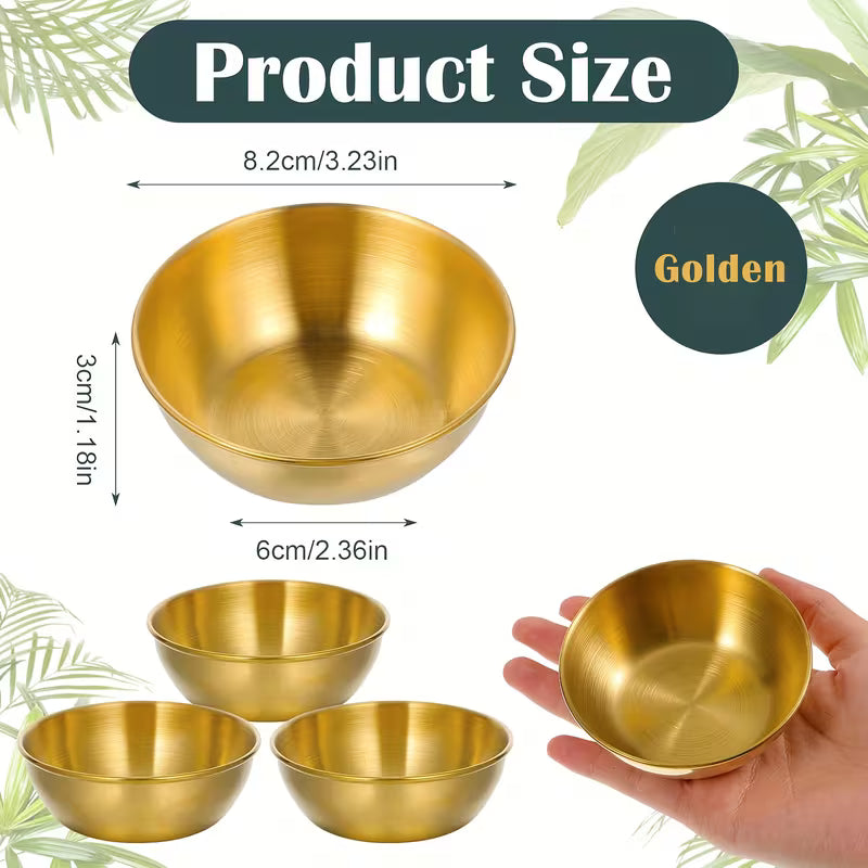 6/12/16pcs Gold Stainless Steel Estheticians Facial Mask & Mixing Bowls
