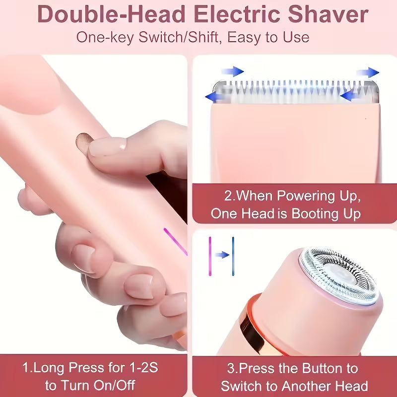 Dual-Head Electric Razor for Women