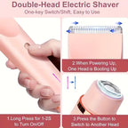 Dual-Head Electric Razor for Women