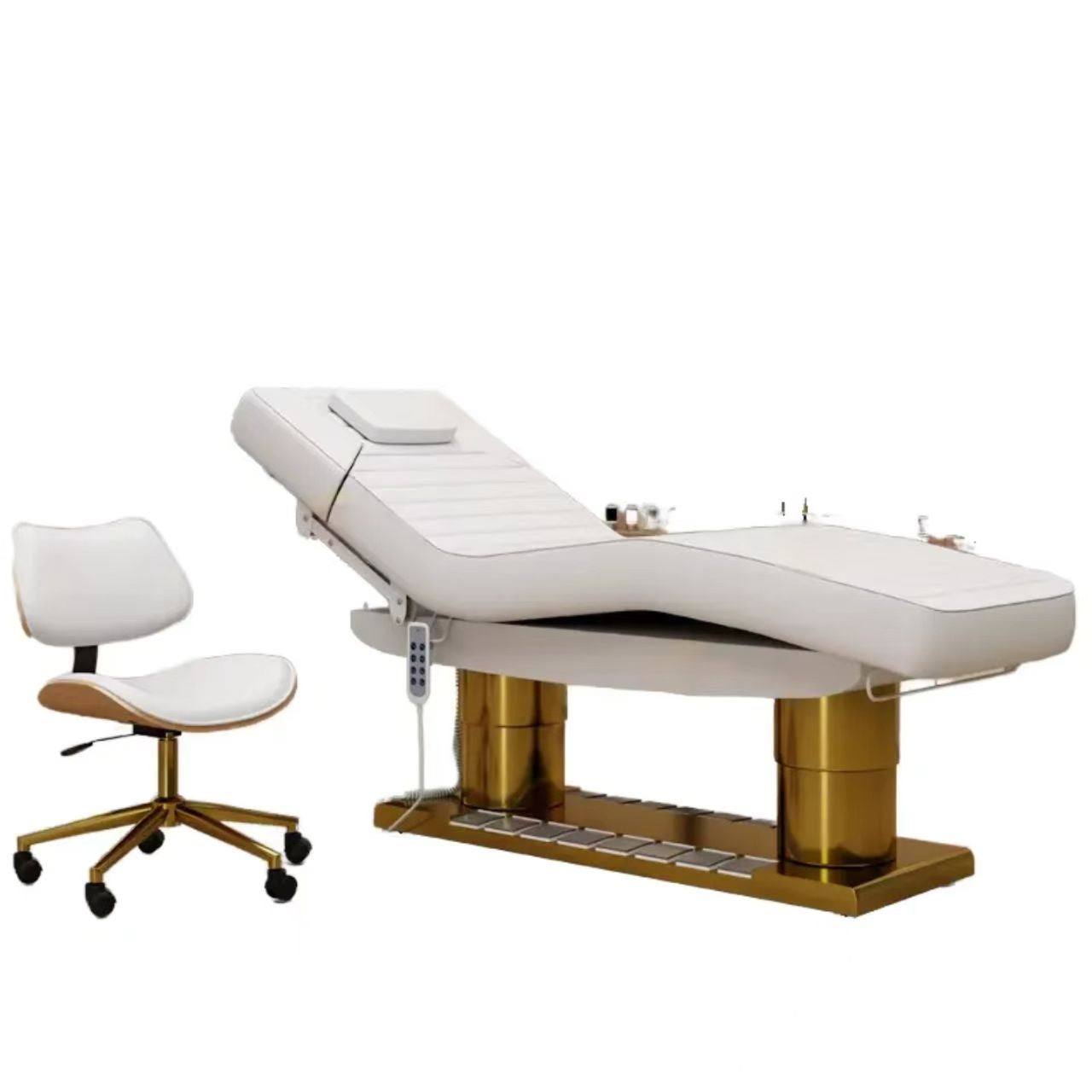 Height-Adjustable Electric Beauty Bed for Lash & Waxing Treatments