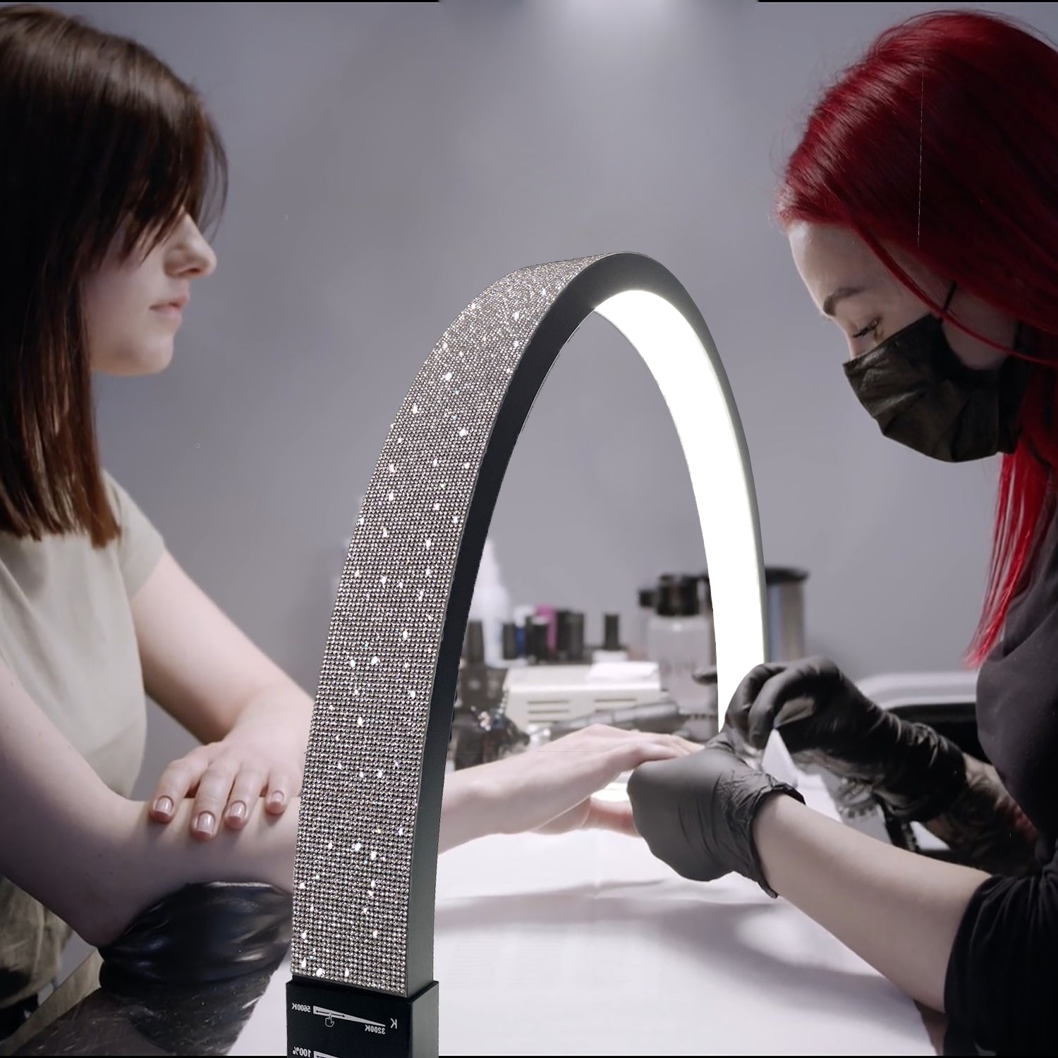 Table Moon Light Manicure Lamp with Phone Stand