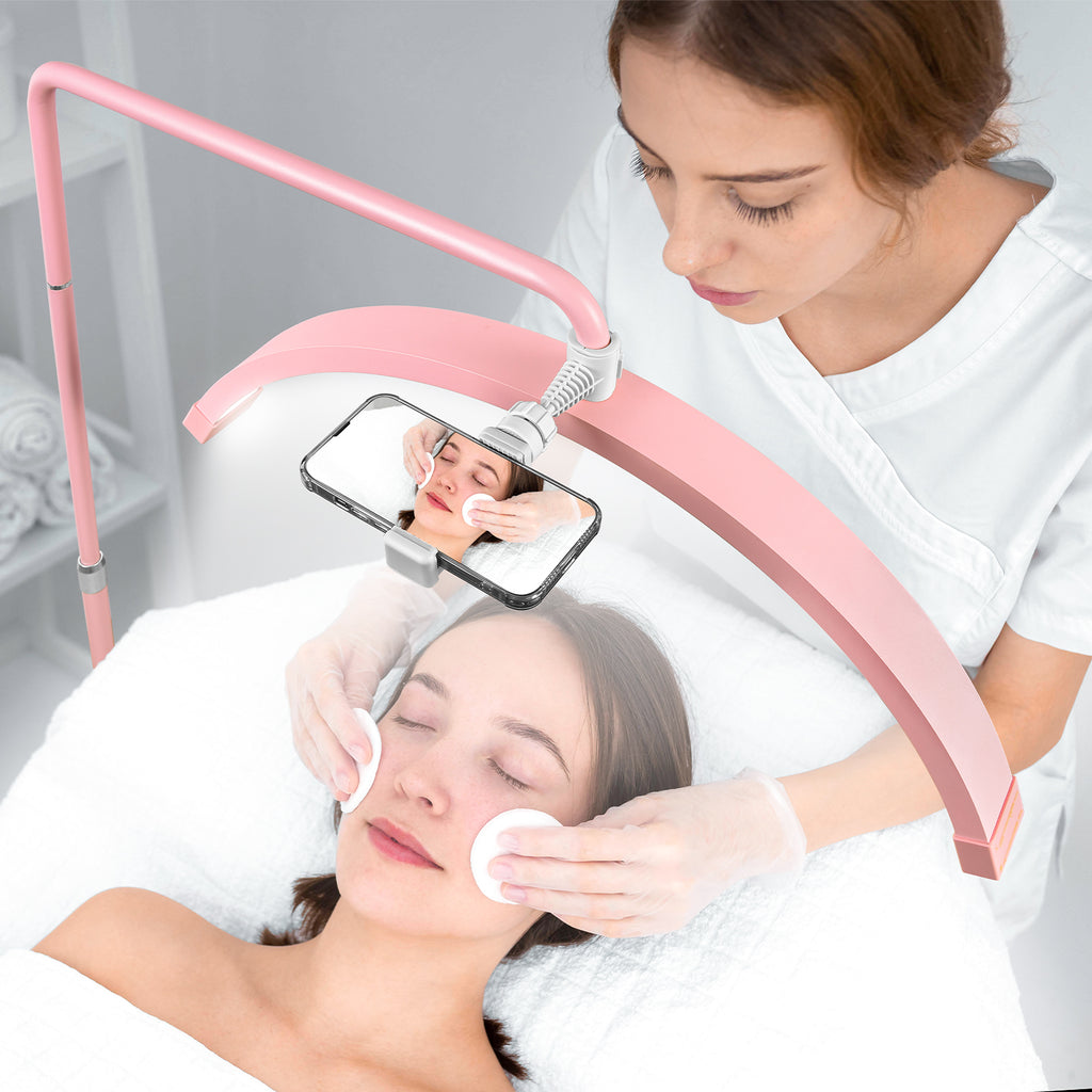 Floor Mounted Moon Light Eyelash Lamp with Phone Stand