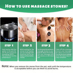 5pcs Black Basalt Hot Stone Massager Stones