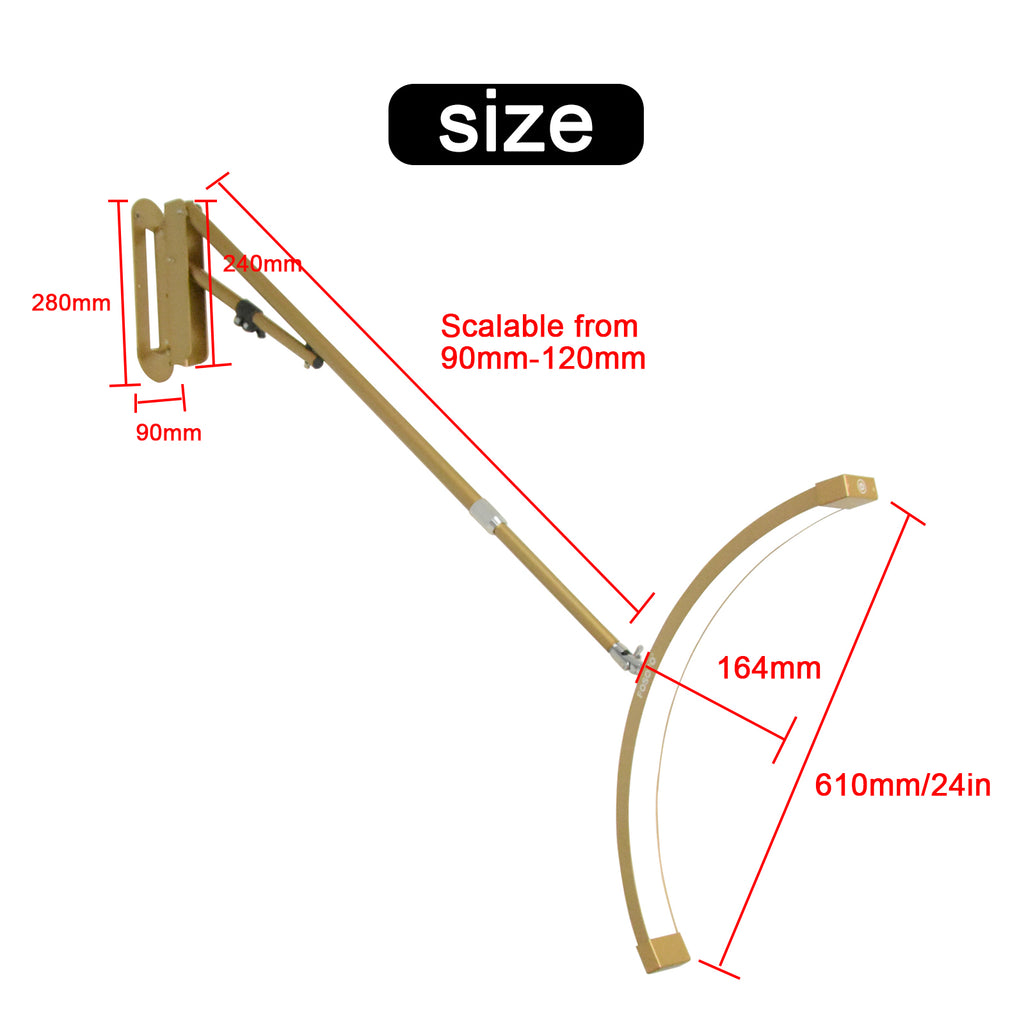 Wall Mounted Half Moon Light Manicure Lamp with Phone Stand