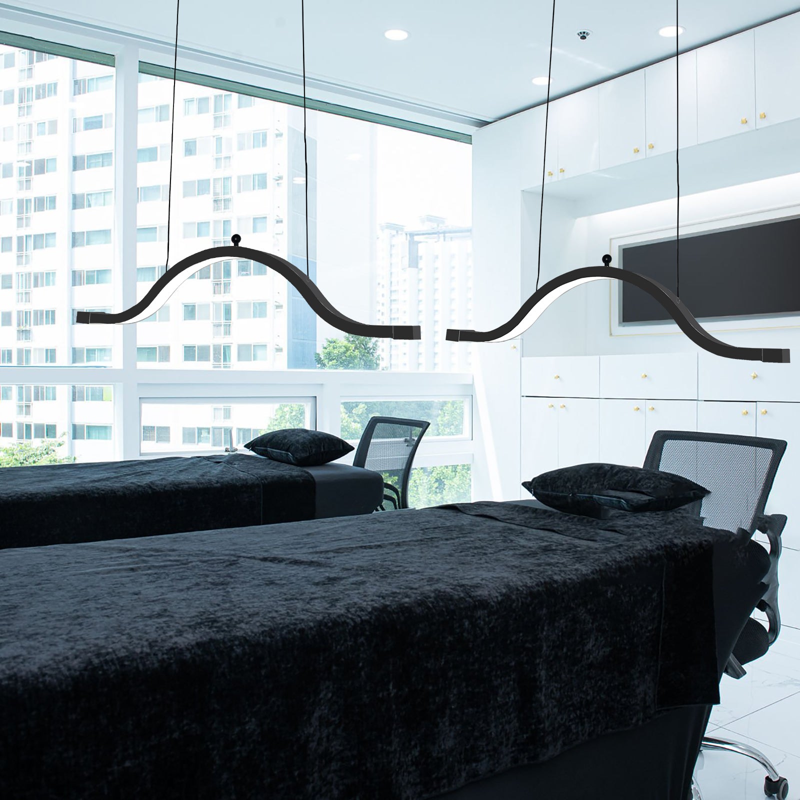 Ceiling-Mount Cloud Light Eyelash Lamp with Phone Stand