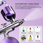 Professional Wireless Airbrush Nail Art System with Built-In Compressor - Rechargeable
