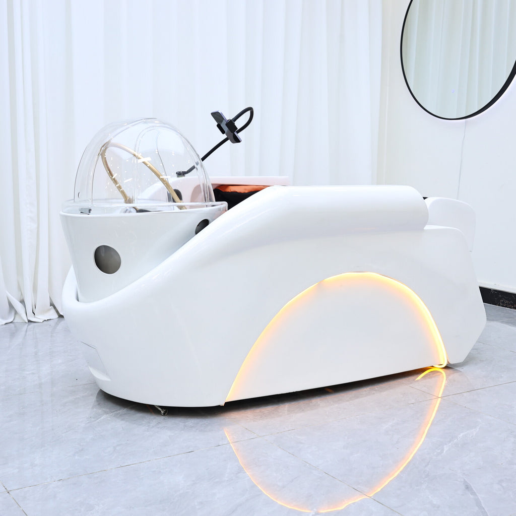 Luxury Heated Massage Shampoo Chair Bed with Phone Stand