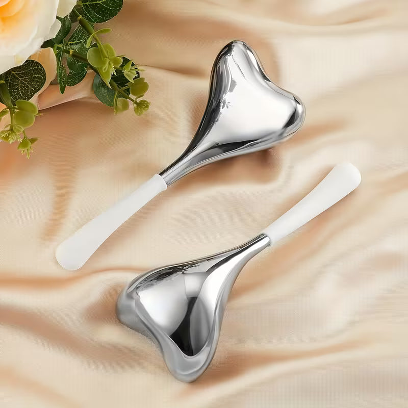 2pcs Reusable Facial & Eye Stainless Steel Facial Ice Contour Massager