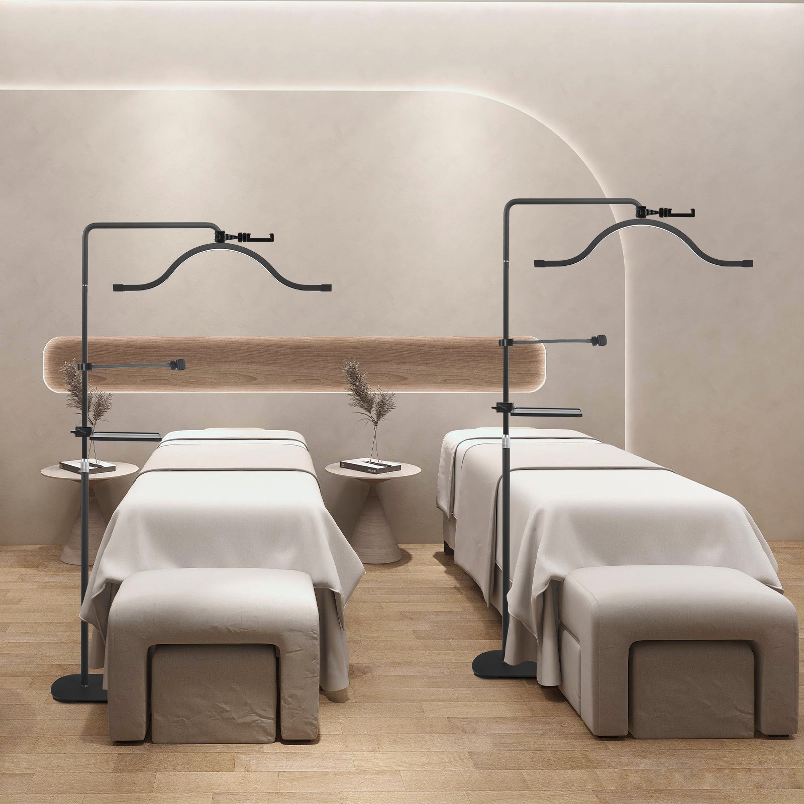 Floor Mounted Cloud Light Eyelash Lamp with Phone Stand