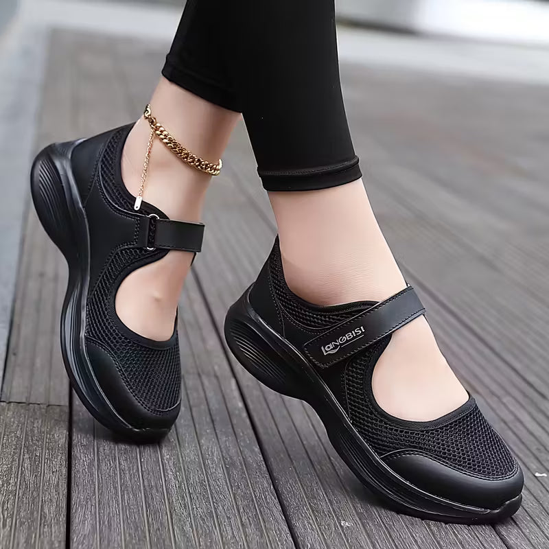 Women’s Casual Breathable Mesh Slip-On Loafers, Comfortable Flat Shoes
