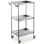 3-Tier Stainless Steel Salon/Spa Trolley with Wheels