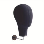 Fabric Wall-Mounted Mannequin Head Wig Display & Storage
