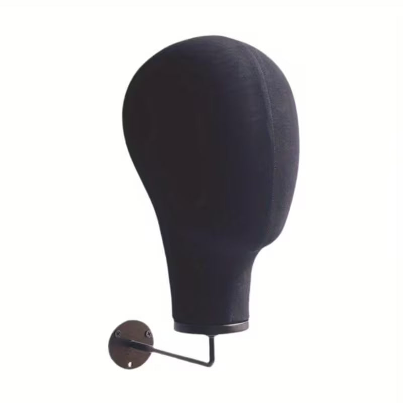 Fabric Wall-Mounted Mannequin Head Wig Display & Storage