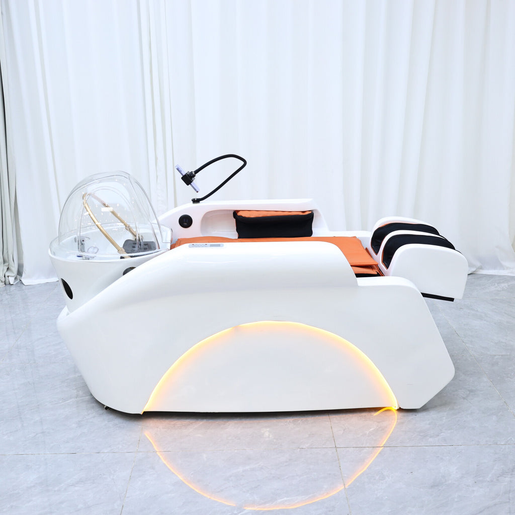 Luxury Heated Massage Shampoo Chair Bed with Phone Stand