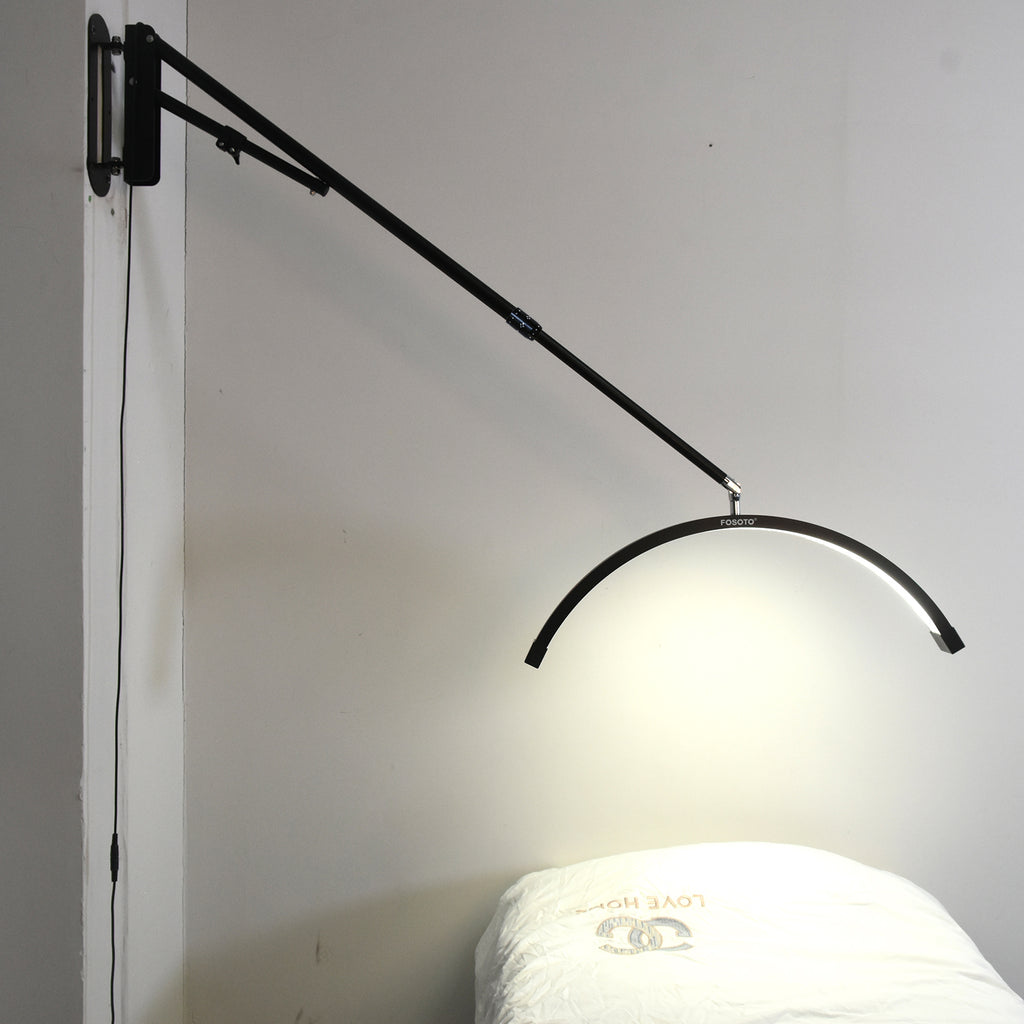 Wall Mounted Half Moon Light Manicure Lamp with Phone Stand