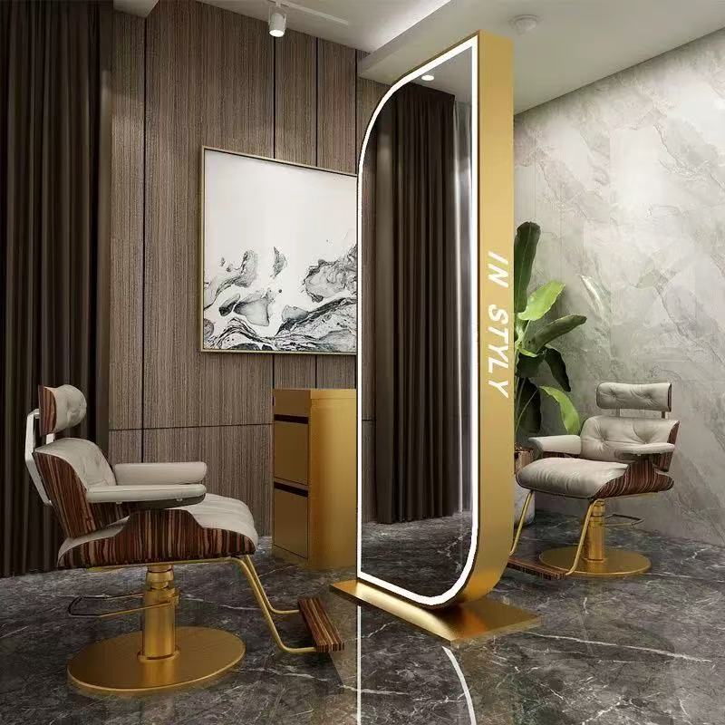 Professional Rounded Arch LED Mirror with Logo Customization for Salons