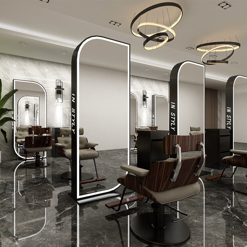 Professional Rounded Arch LED Mirror with Logo Customization for Salons