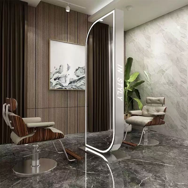 Professional Rounded Arch LED Mirror with Logo Customization for Salons