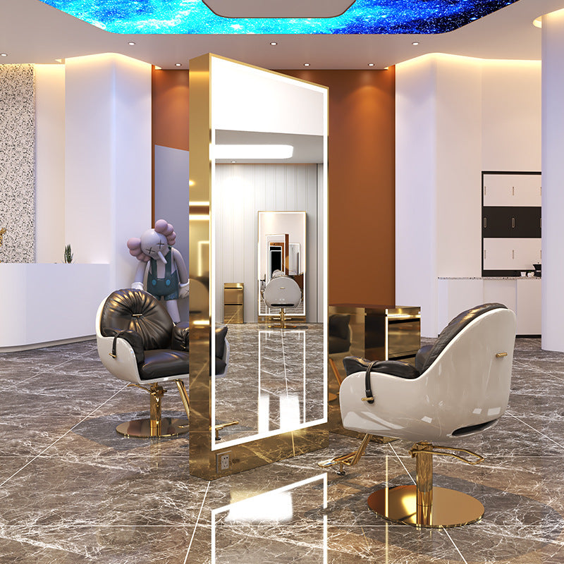 Professional Rectangular Full-Length LED Mirror with Logo Customization for Salons