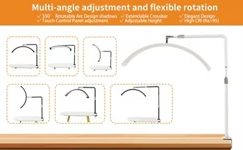 Professional Half Moon LED Clip Light for Lash Extensions and Nail Art