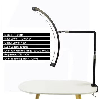 Professional Half Moon LED Clip Light for Lash Extensions and Nail Art