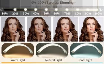 Professional Half Moon LED Clip Light for Lash Extensions and Nail Art