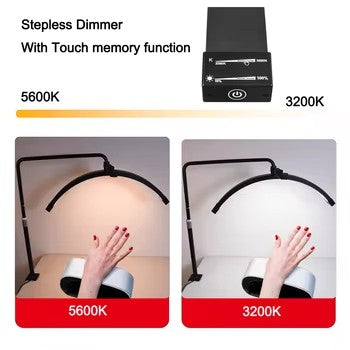 Professional Half Moon LED Clip Light for Lash Extensions and Nail Art