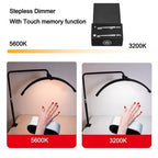 Professional Half Moon LED Clip Light for Lash Extensions and Nail Art