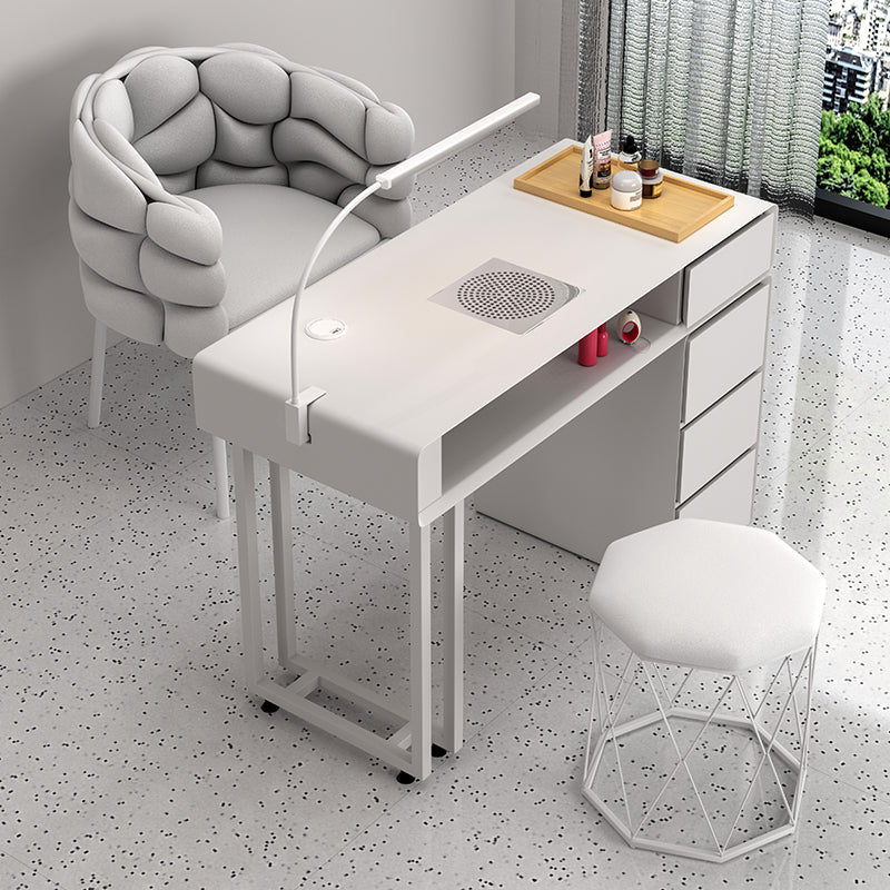 Luxury Single-Seater Manicure Table - Built-In Extractor Fan & Storage for Nail Salons | Luxe Salon Equipment