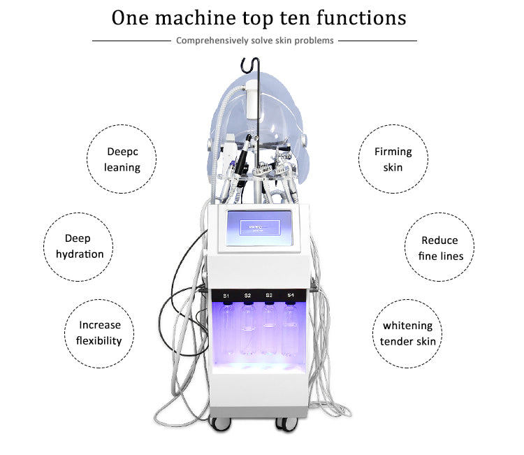 Professional 10-in-1 Hyperbaric Oxygen Facial Machine for Deep Hydration & Skin Rejuvenation