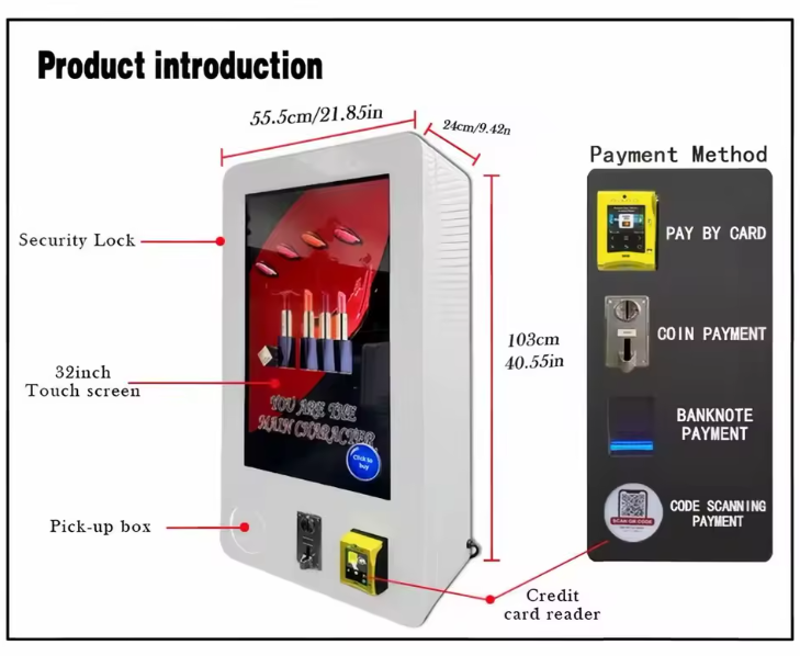 Wall Mounted Lash Vending Machine