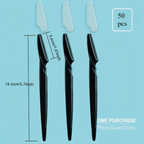 Non-Irritating Stainless Steel Facial Razors for Men & Women - Black
