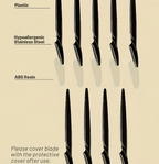 Non-Irritating Stainless Steel Facial Razors for Men & Women - Black