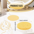 110pcs Compressed Facial Sponges - Disposable Natural Round Soft Pads | Multicolour