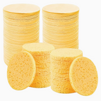 110pcs Compressed Facial Sponges - Disposable Natural Round Soft Pads | Multicolour
